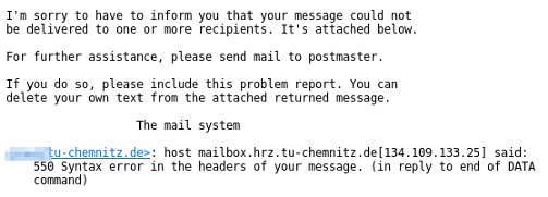 TU-Chemnitz Mailfehler